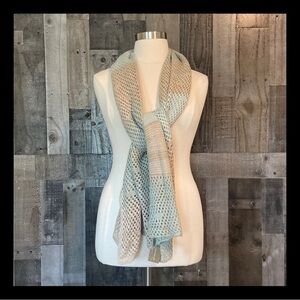 NWT! Franchesca’s pastel ombré scarf metallic stripes quiet luxury Softgirl fall